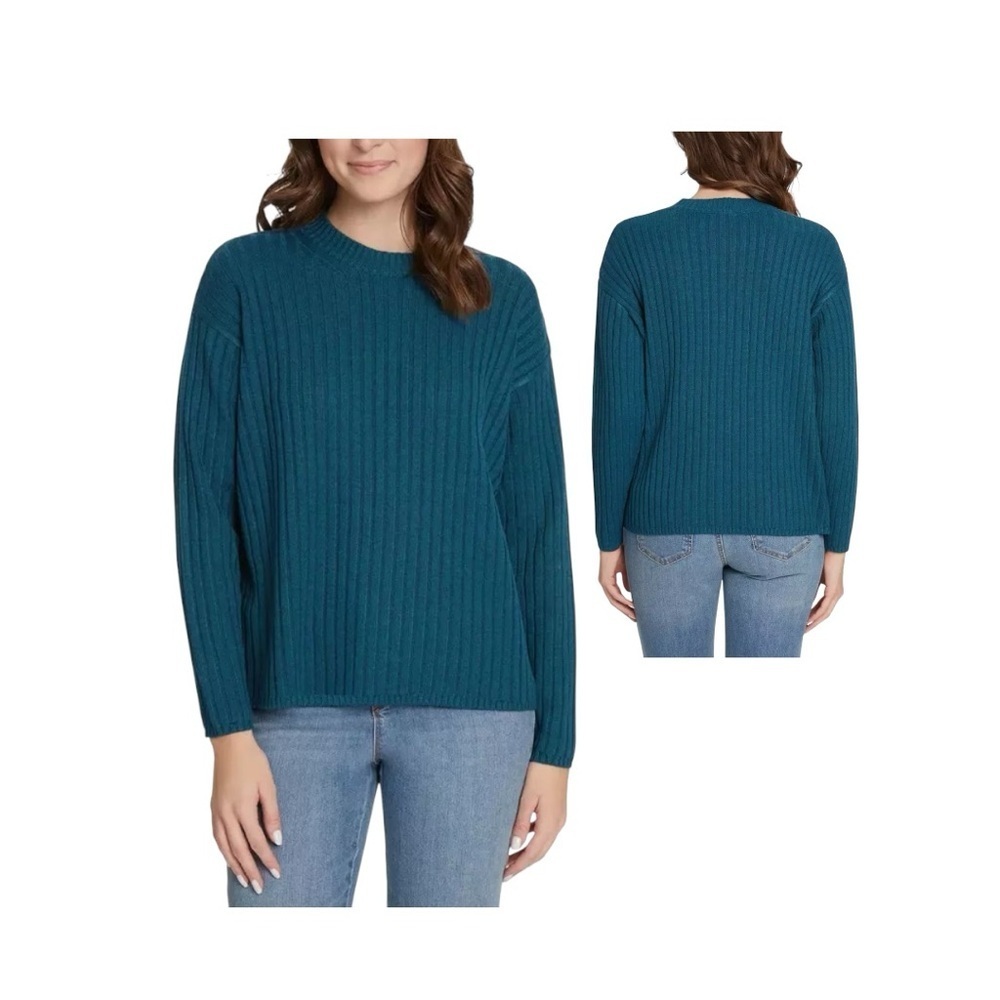 Jessica Simpson™ Ladies' Ribbed Sweater Colors: Teal Size: XS
